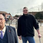 Coun Oliver Hay (right) with fellow Hucknall South councillor Trevor Locke, is frustrated that the town has again missed out on Government funding. Photo: Submitted