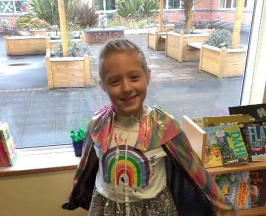 Luchia Matthews came dressed as Rainbow Girl. Photo: Louise Brimble