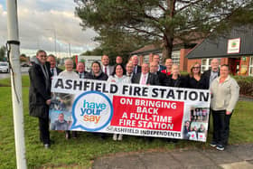 Ashfield Independent councillors on Ashfield Council campaigned to have Ashfield Fire Station open full-time again. Photo: Submitted