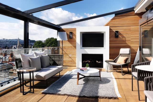 One of the stunning terrace suites with spectacular views across London. Image: Sister London