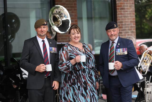 Nottinghamshire PCC Caroline Henry joined members of the Nottinghamshire Police Band and former members of the armed forces now serving with the police for a National Armed Forces Day event