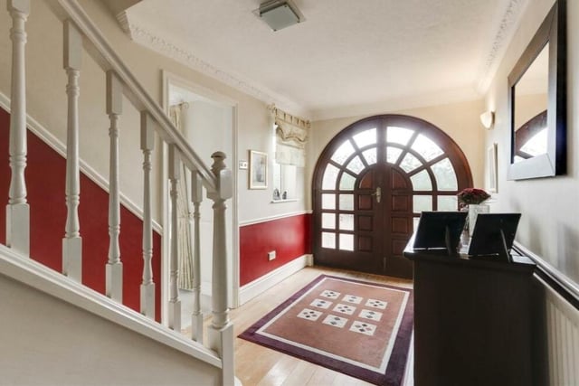 The Hollythorpe Place property catches the eye as soon as you approach it, thanks to its striking front door and entrance hall, with sash window.