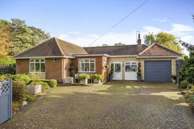 This beautiful three-bedroom bungalow on Longdale Avenue, Ravenshead is on the market for £475,000 with Hucknall estate agents Burchell Edwards.