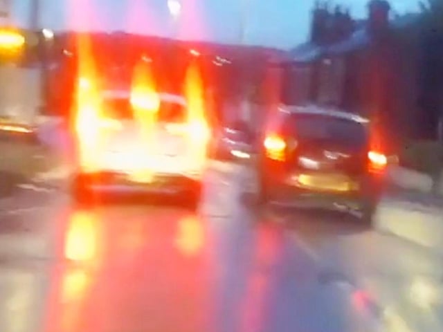 Brandt also raced along the wrong side of the road as he tried to escape.