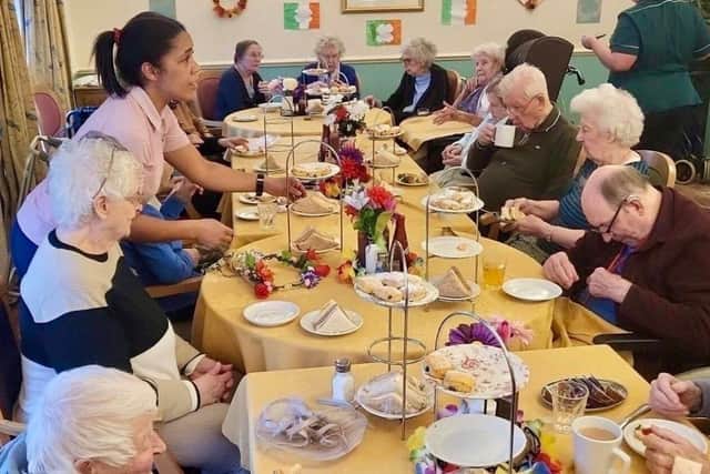 Residents at Hall Park Care Home enjoy nutritious meals.