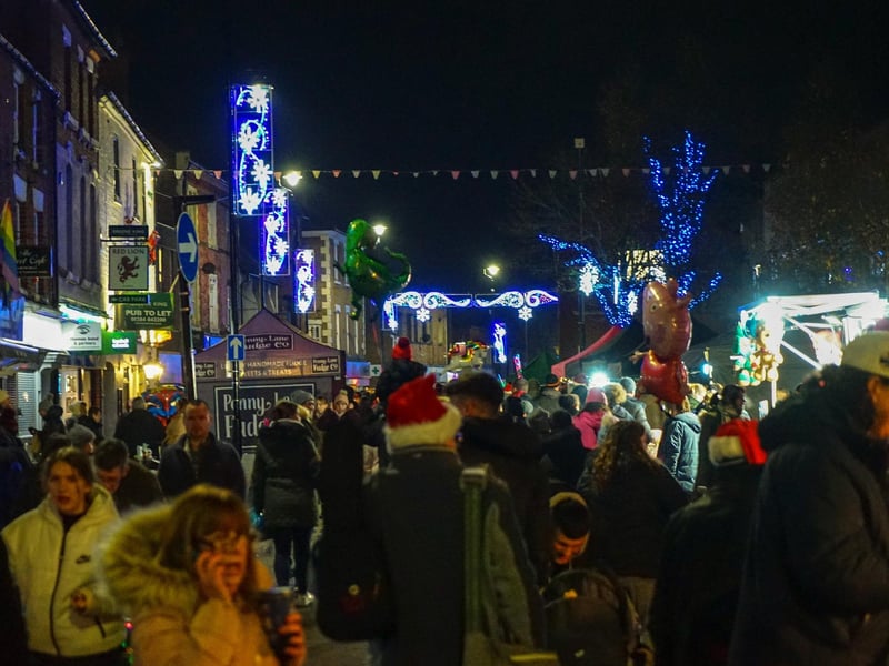 High Street all lit up