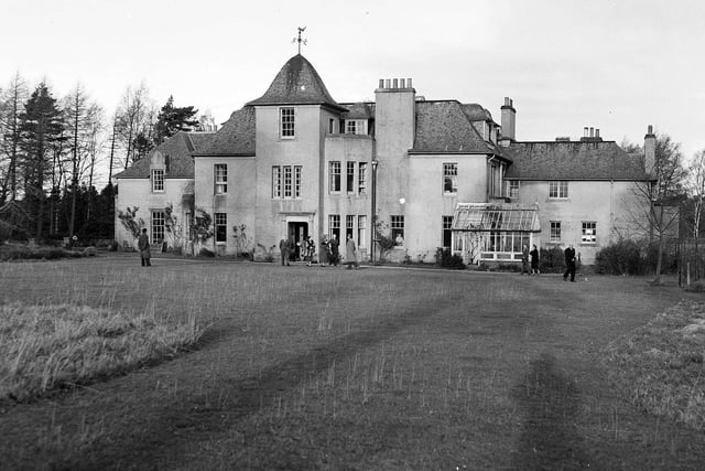 Harmeny House, in Balerno, in December 1956. The house was presented to Save the Children Fund as a residential special educational needs school.