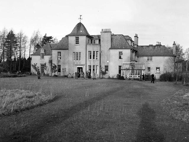 Harmeny House, in Balerno, in December 1956. The house was presented to Save the Children Fund as a residential special educational needs school.