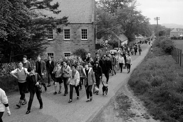 A party of over 150 walkers set off from Balerno in 1965.