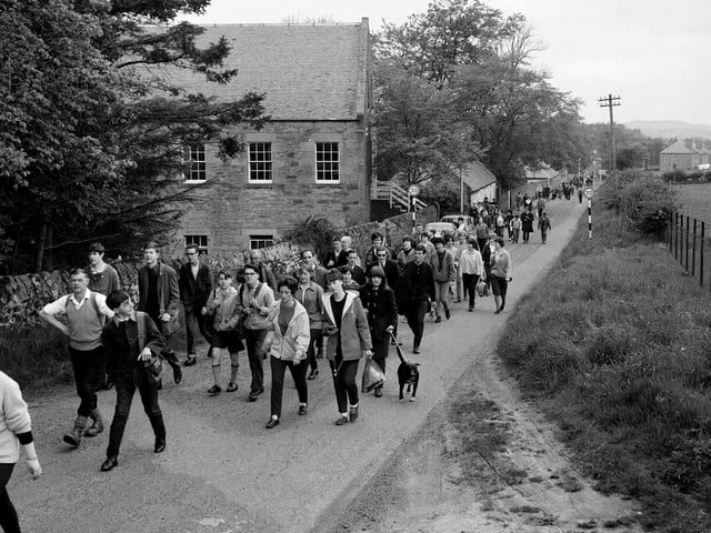 A party of over 150 walkers set off from Balerno in 1965.