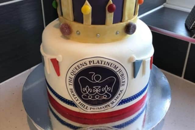 Lola designed a cake with the crown for the Jubilee which her family then made