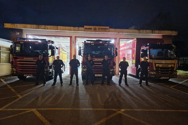 Firefighters at Stockhill Fire Station.