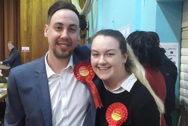 Labour councillors Keir Morrison and Lauren Mitchell.