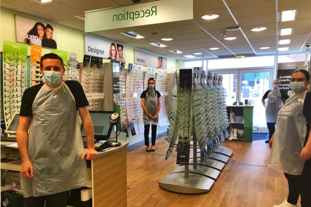 Staff at Specsavers' Hucknall store celebrated the anniversary in some style.