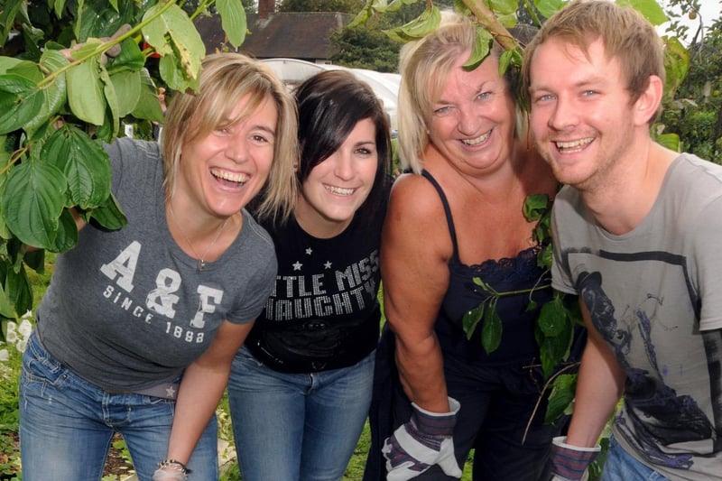 2010:  Staff from ACAS help out at the Bulwell Community Gardens. They are Hilary Baumfield, Kim Rowlett, Jane Parker and Martyn Lowe.