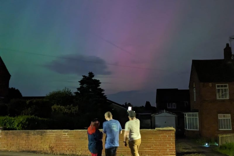 Residents gathered on the street to catch a glimpse of the rare beauty. Photo shared from Ashfield.