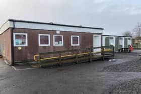 One of the current temporary classrooms at Leen Mills School. Photo: Nottinghamshire Council