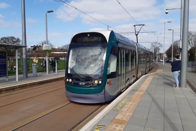 The incident on the tram between Nottingham and Hucknall with the man getting off at Butler's Hill