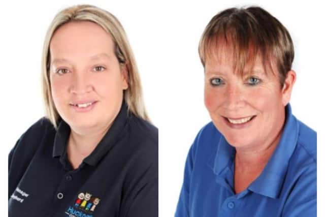 Kym Shepherd (left) and Cheryl Walker have both celebrated long-service milestones at Hucknall Day Nursery. Photo: Submitted