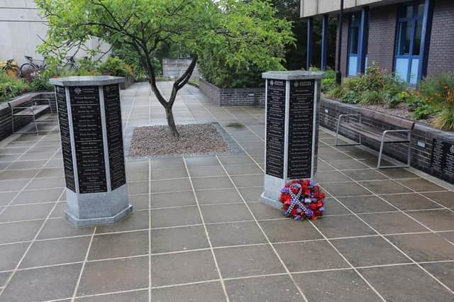 The police memorials unveiled at Nottinghamshire headquarters. Photo: Nottinghamshire Police