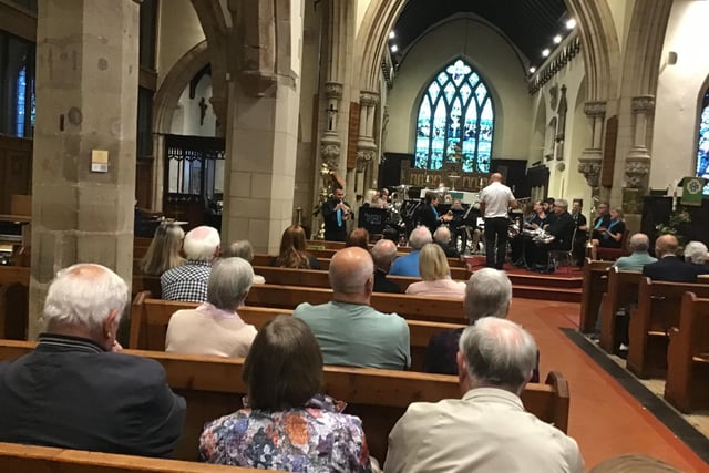 Hucknall & Linby Mining Community Brass Band performed at Hucknall Parish Church for the event