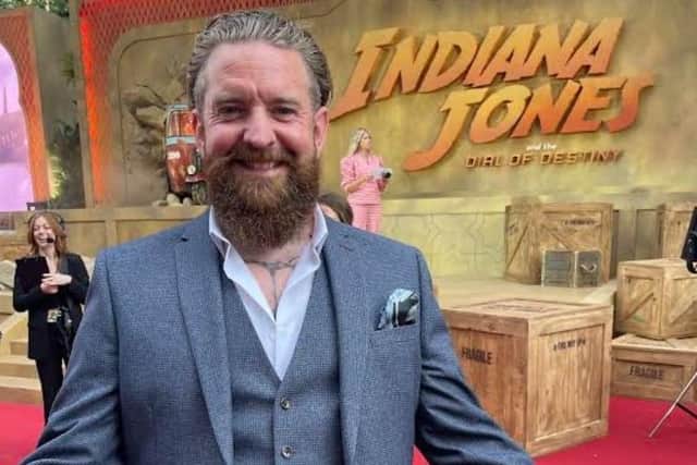 Hucknall Arc Cinema man Mark Gallagher attended the UK premiere of Indiana Jones and Dial of Destiny
