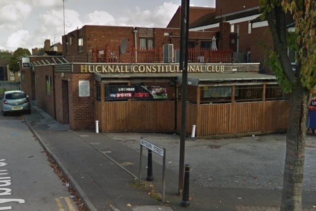 Hucknall Constitutional Club, Portland Road. was rated five on April 27. (Photo by: Google Maps)