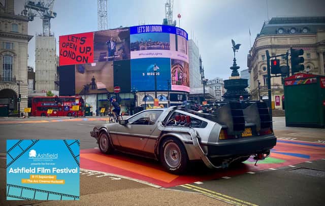 The Back To The Future LeLorean will be at Hucknall's Arc Cinema this weekend