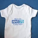 New born baby vest to mark 75th anniversary of the NHS. Photo: Stu Norton