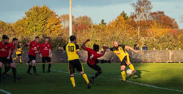 Hucknall were beaten at the weekend at home to Eastwood. Pic by Lee Fox.
