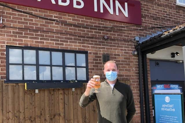 Joel Wright, assistant manager at the Nabb Inn, is looking forward to welcoming customers back into the pub again
