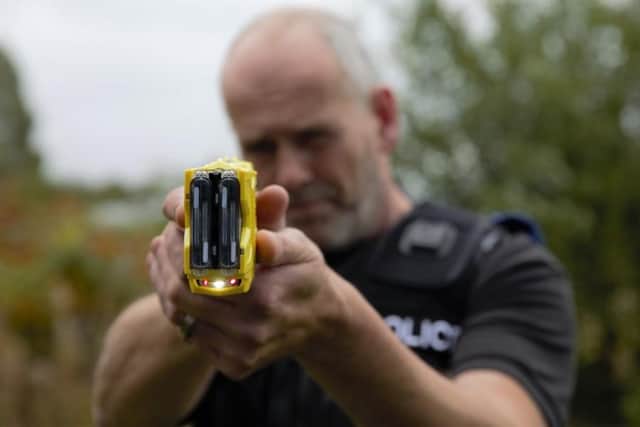 Police used a Taser to subdue the suspect after he attacked officers. Photo: Nottinghamshire Police