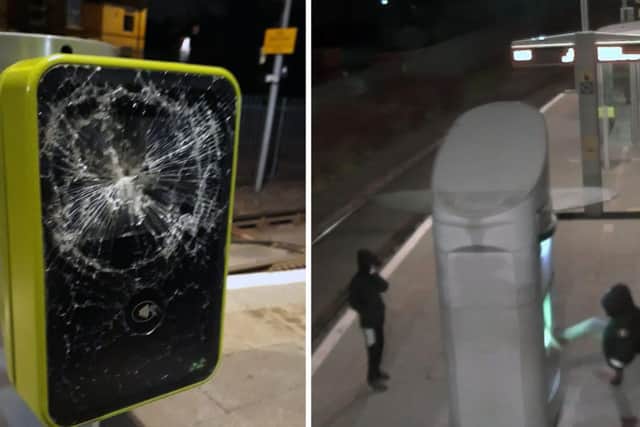 Police are appealing for information after a series of vandal attacks at Bulwell area tram stops