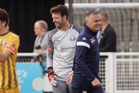 Adam Collin takes the praise of boss Steve Chettle after his performance in Basford United's 1-0 win over Lancaster City on Saturday (IMAGE: Mick Gretton)
