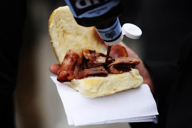 Grab yourself a free bacon cob from West Hucknall Baptist Church on Easter Sunday morning. Photo: Alan Crowhurst/Getty Images