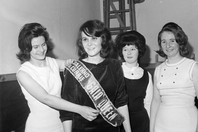 Gala Queen Carol Barnard at the Balerno and Currie Children's Gala Association dance in February 1964.