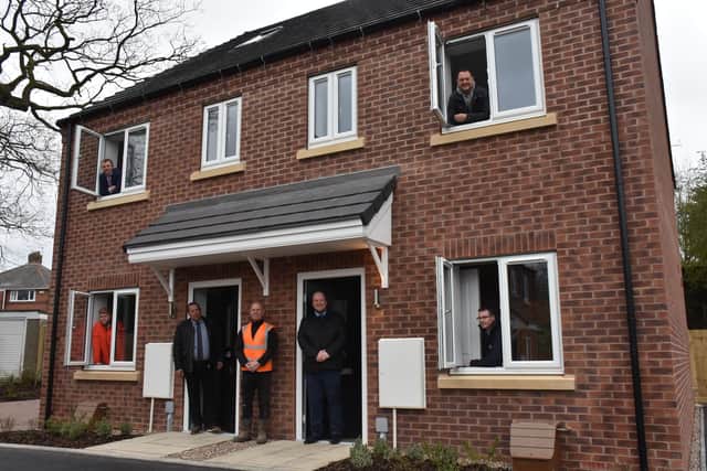 Five new family council homes have been built at Barbara Square in Hucknall