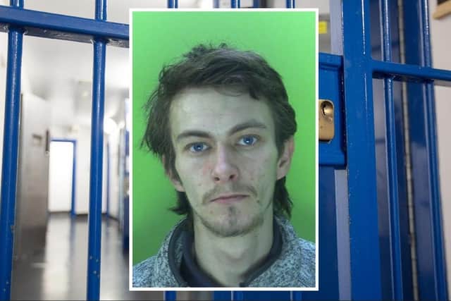 Justin Lamb was jailed for shop thefts and breaching his CBO while Luke Monte was jailed for shoplifting offences