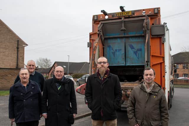 Councillors welcome a 'flying skip' to Hucknall.