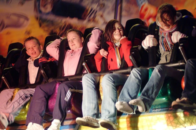 Fairground fun in 2006 at Mansfield Portland College bonfire and firework display.