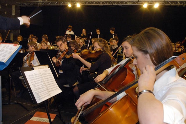 Southwell Minster School Orchestra give a concert to mark the 50th Anniversary of the death of Eric Coats at Hucknall Leisure Centre