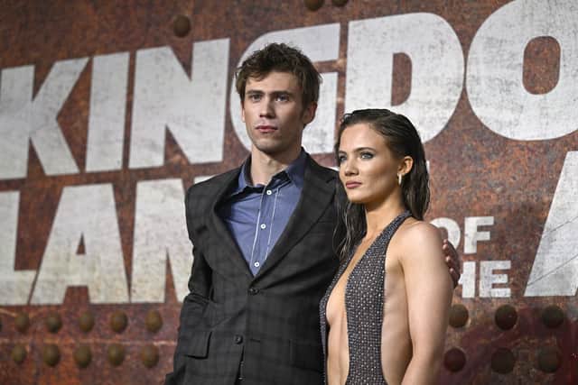 Owen Teague and Freya Allan star in Kingdom of the Planet of the Apes. Photo: Getty Images