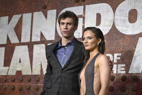 Owen Teague and Freya Allan star in Kingdom of the Planet of the Apes. Photo: Getty Images