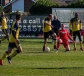 Action from Hucknall's defeat at Aylestone Park on Saturday. Picture by Paul Burley.