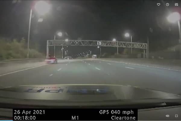 The car was clocked at 160mph on the M1.