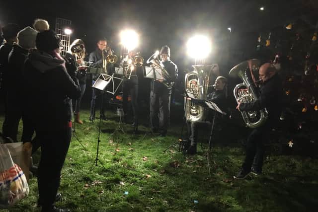 The Hucknall & Linby Community Band provided the music