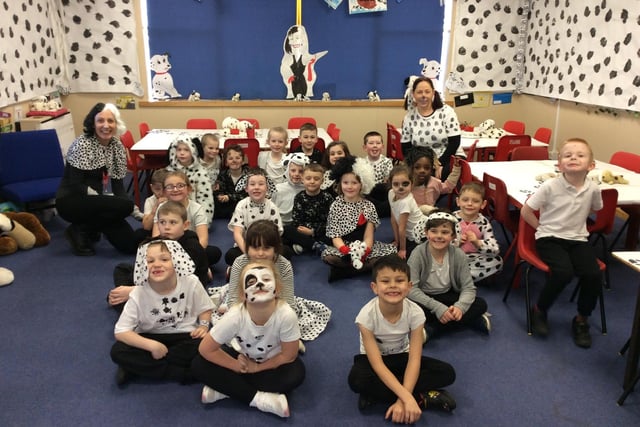 Butler's Hill Infant School celebrated World Book Day 2023 with each classroom transformed into a wonderful book, such as The Hundred and One Dalmatians.