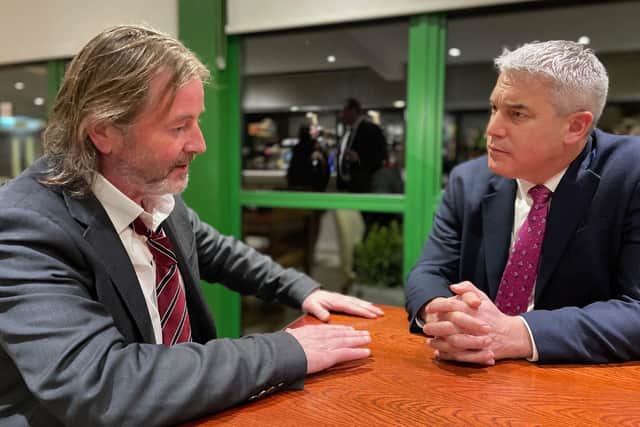 Coun Dr John Doddy, left, with Health Secretary Steve Barclay. (Photo by: Local Democracy Reporting Service)