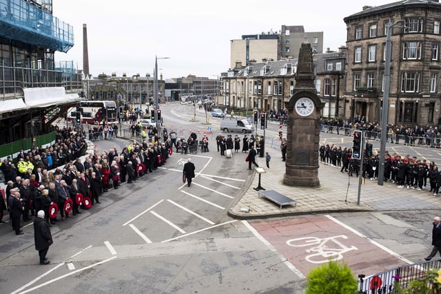 Hearts Remembrance Sunday Activity is pictured at Haymarket Terrace, on November 14, 2021, in Edinburgh, Scotland. (Photo by Paul Devlin / SNS Group)