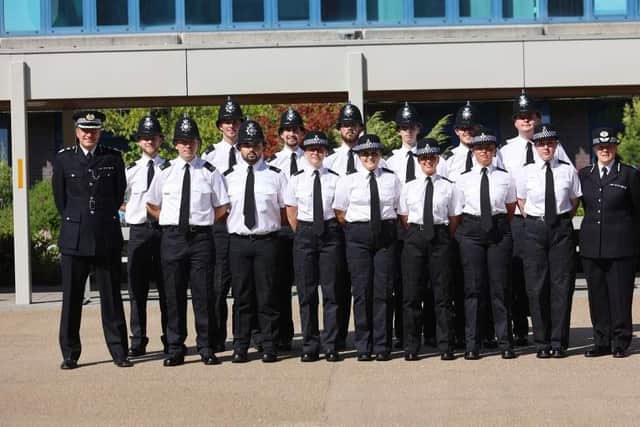 Fourteen new officers have officially joined Nottinghamshire Police. Photo: Nottinghamshire Police
